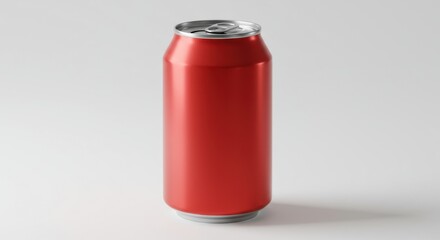 Obraz premium Red Soda Can on White Background
