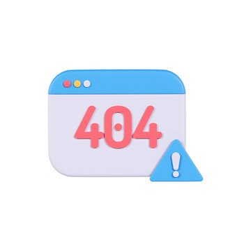 error 404 3d icon