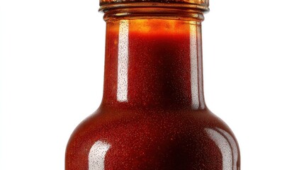 Close-up of a bottle of hot sauce