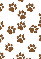 Obraz premium Trail of Paws