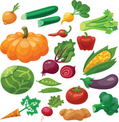vegetables-icons-set