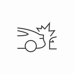 accident damage impact icon sign vector