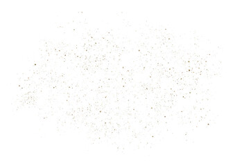 Golden glitter cloud isolated on transparent background