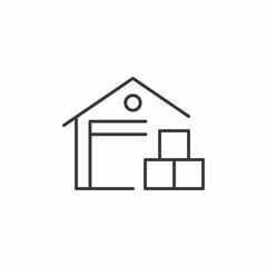 cargo delivery home icon sign vector