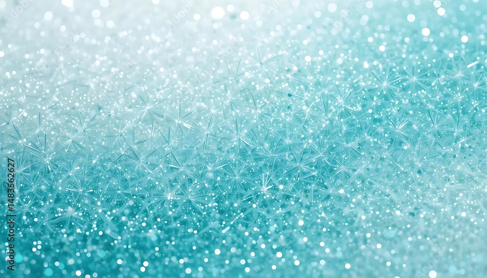 Poster sparkling turquoise texture with abstract starbursts pattern and glittering bokeh effects for festiv