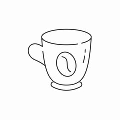 coffee bean cup icon sign vector