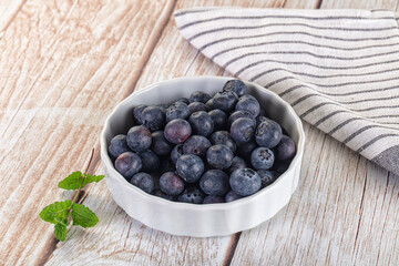 Raw ripe sweet and juicy blueberry
