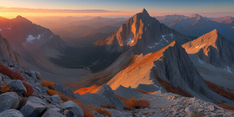 sunrise in the mountains
