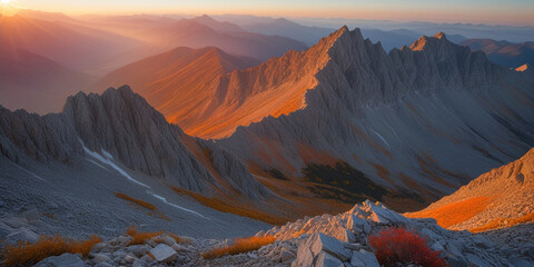 sunrise over the mountains