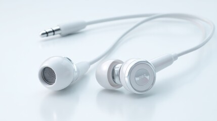 White in-ear headphones (1)