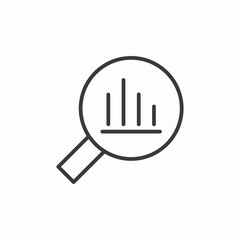 data analysis search icon sign vector