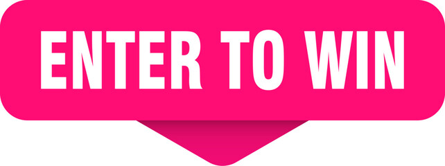 enter to win sticker. enter to win sign on transparent background