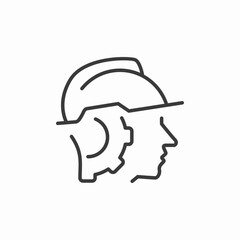 engineer profile gear icon sign vector