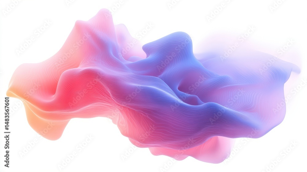 Poster abstract form with soft, flowing colors and subtle lines.