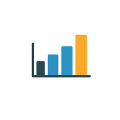 business graph icon, professional business icons bar graph modern flat design clean vector style suitable for business app or presentations