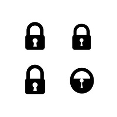 Diverse Black Security Icons Depicting Protection, Safety, Privacy, and Data Encryption Concepts for Modern Needs