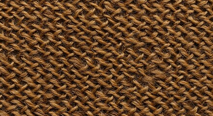 Brown knitted fabric background with textured pattern
