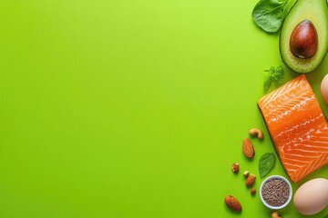 Healthy food ingredients for a balanced diet