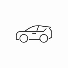hatchback car icon sign vector