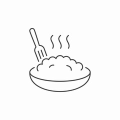 hot food bowl icon sign vector