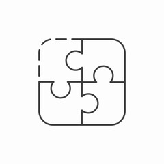 incomplete puzzle solution icon sign vector