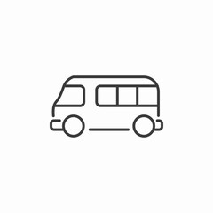 minibus vehicle icon sign vector