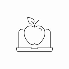 online healthy food icon sign vector