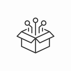 open box technology icon sign vector
