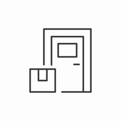 package at door delivery icon sign vector