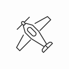 propeller small airplane icon sign vector