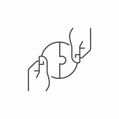 puzzle piece connection icon sign vector