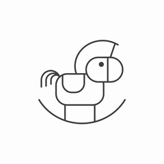 rocking horse toy icon sign vector