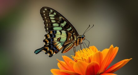 Obraz premium Stunning Butterfly on Vibrant Flower