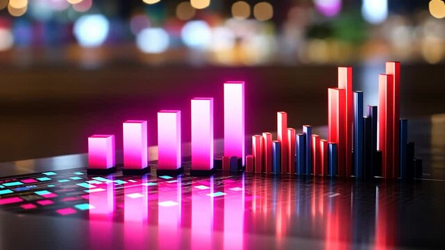 Abstract business chart showing market trends and financial growth