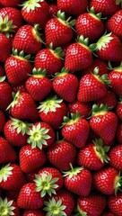 Fresh Red Strawberries Filling the Frame


