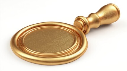 Golden antique wax seal stamp