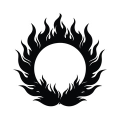 Naklejka premium flames forming halo