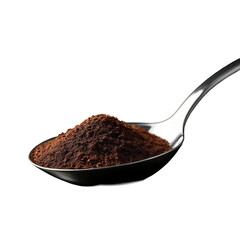A spoon full of ground coffee