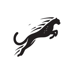 cheetah vector silhouette clip art logo illustration