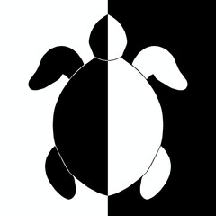 black silhouette of a penguin