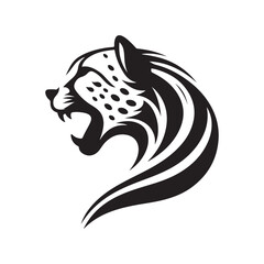 cheetah vector silhouette clip art logo illustration