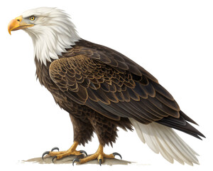 Naklejka premium Bald eagle isolated on transparent background
