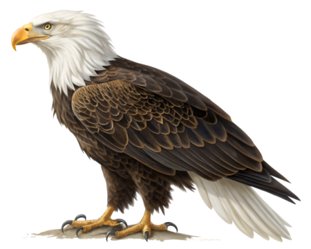 Bald eagle isolated on transparent background