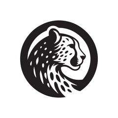 cheetah vector silhouette clip art logo illustration