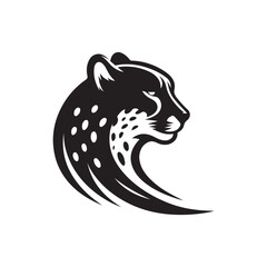 cheetah vector silhouette clip art logo illustration