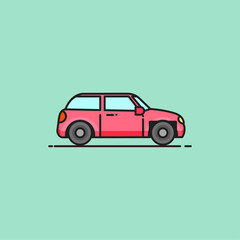 Car icon logo flat vector design