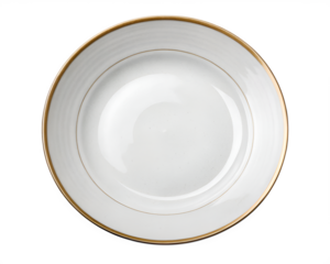 Top view of white ceramic plate