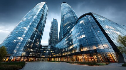 Modern skyscrapers complex