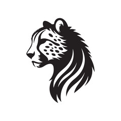 cheetah vector silhouette clip art logo illustration