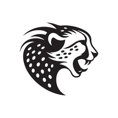 cheetah vector silhouette clip art logo illustration